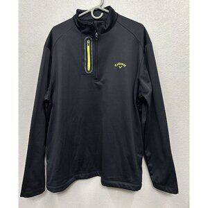 Callaway Golf Quarter Zip Pullover Sweatshirt Men's XL Black Long Sleeve Jacket